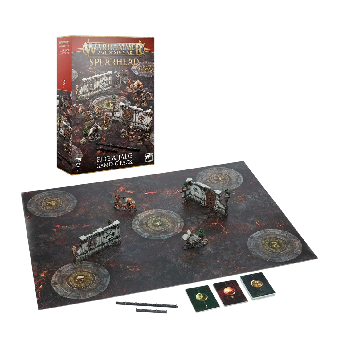 Warhammer Age of Sigmar: Spearhead - Fire & Jade Gaming Pack (New in Box)