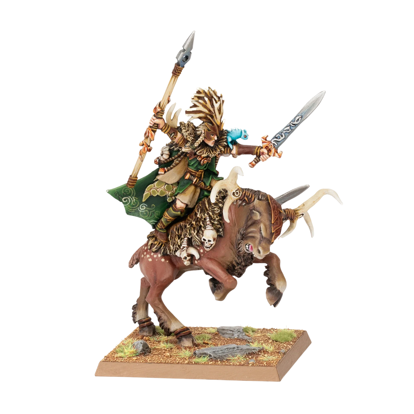 Wood Elf Noble on Great Stag (Custom Painted) (Assembled)