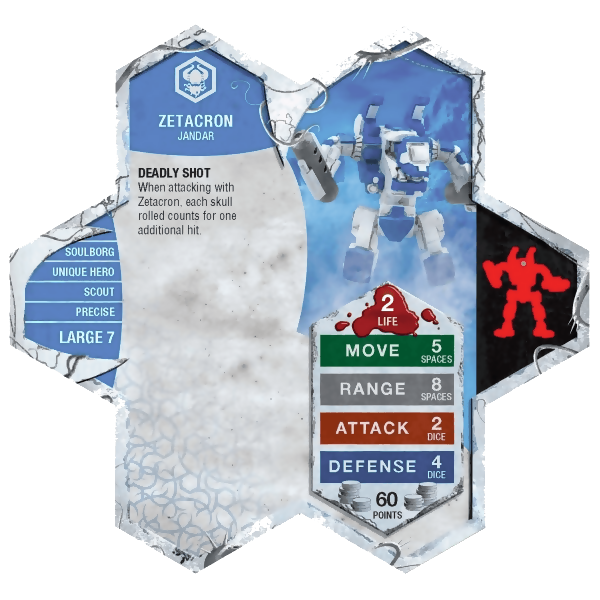 Zetacron Prepainted Miniature's Army Card From Heroscape Expansion Set: Aquilla's Alliance (Heroes of the Quagmire) (Wave 8.5) on Wargame Trader