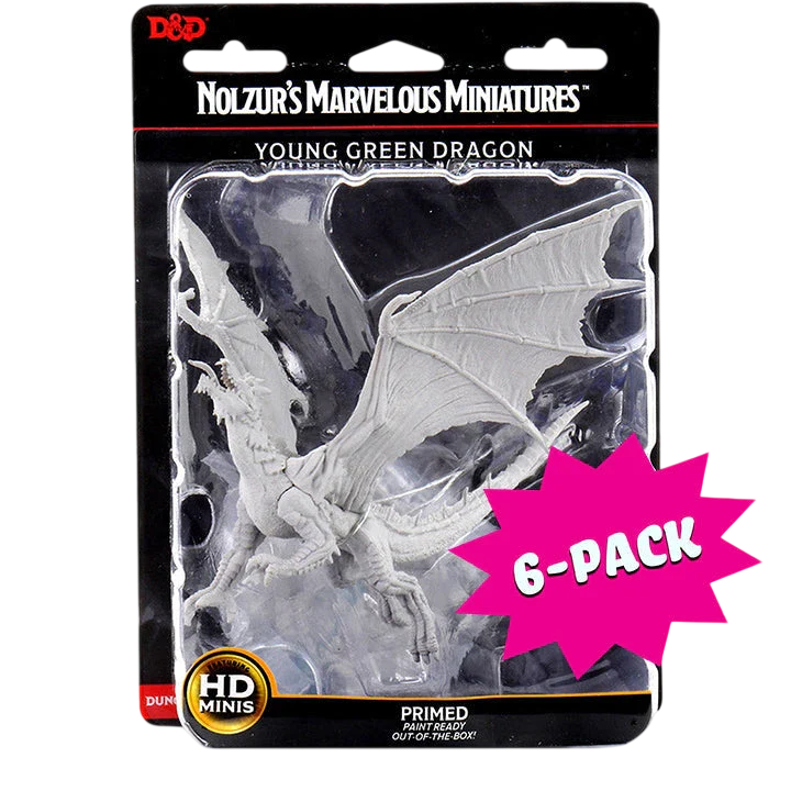 Young Green Dragon (Bundle of 6) (Custom Painted)