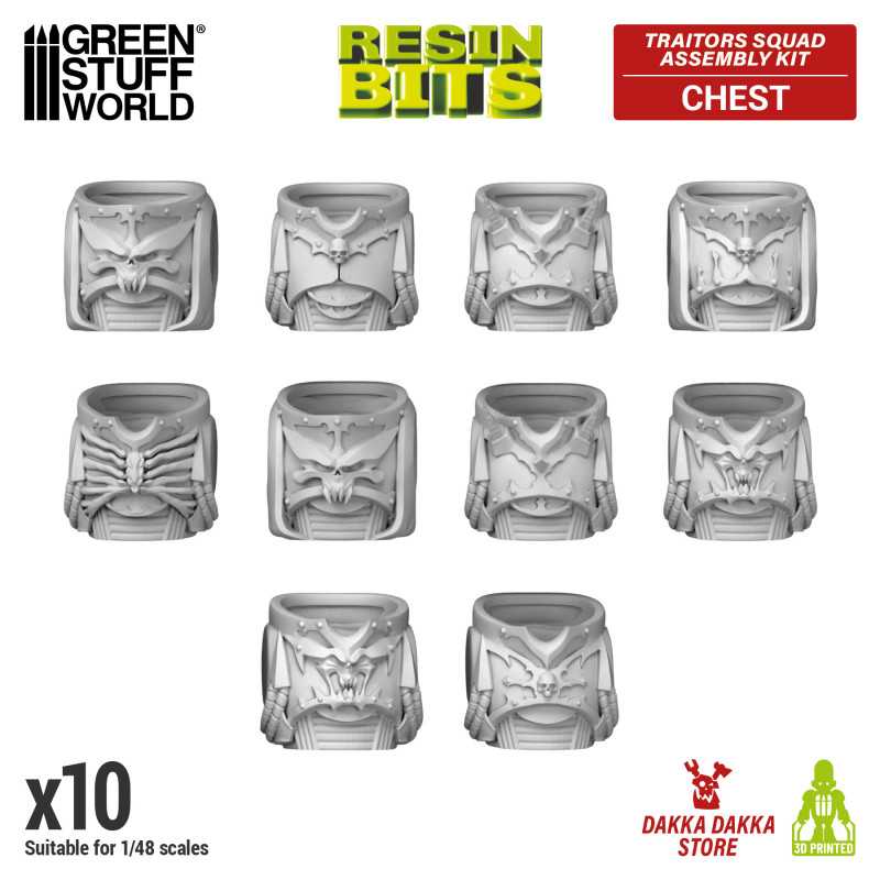 Green Stuff World for Models & Miniatures DakkaDakka Traitors Squad Chaos Torsos 12404