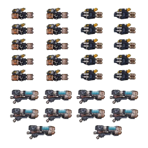 Heavy Weapons Upgrade Set – Heavy Flamers, Multi-meltas, and Plasma Cannons New In Box Heavy Weapons Upgrade Set – Heavy Flamers, Multi-meltas, and Plasma Cannons. Material: Plastic. Factions On Wargame Trader