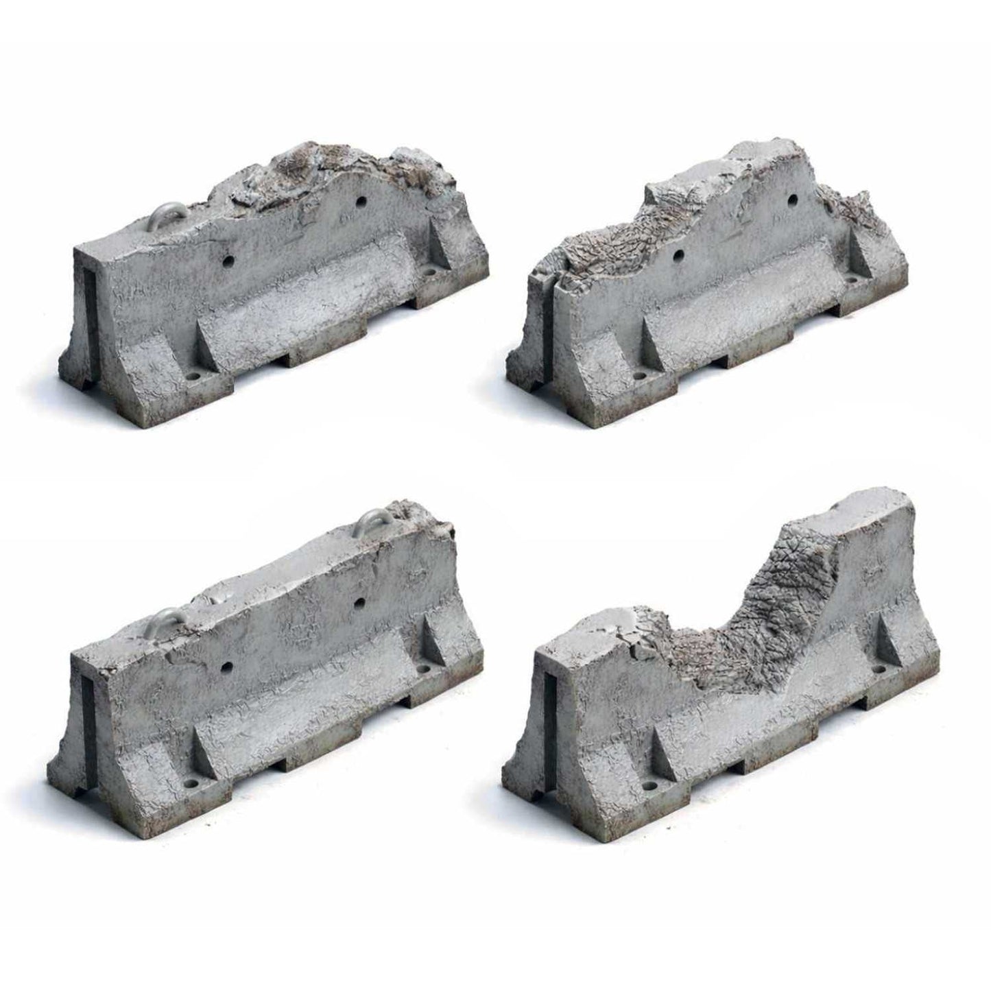 Green Stuff World Broken Jersey Barriers 1:48-1:35 - Wargaming