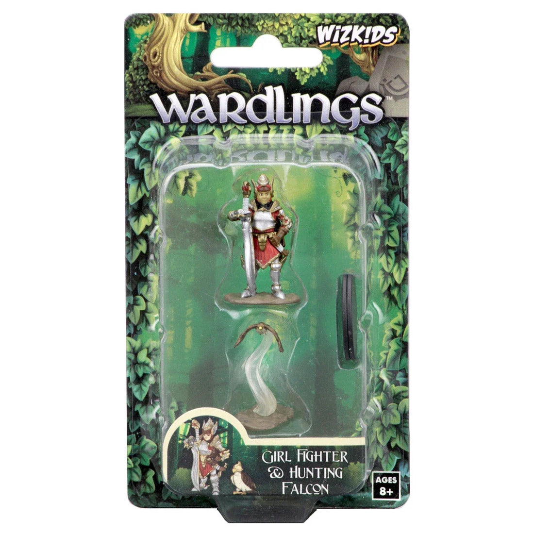 WizKids Wardlings: Girl Fighter & Hunting Falcon (Prepainted) (New in Box)