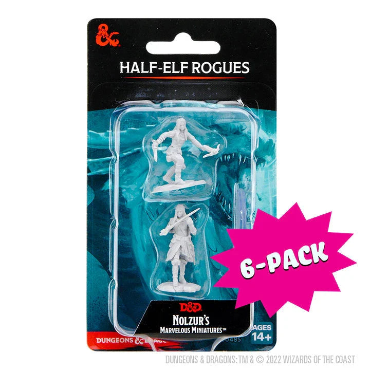 Half-Elf Rogue Female (Bundle of 6) (Custom Painted)