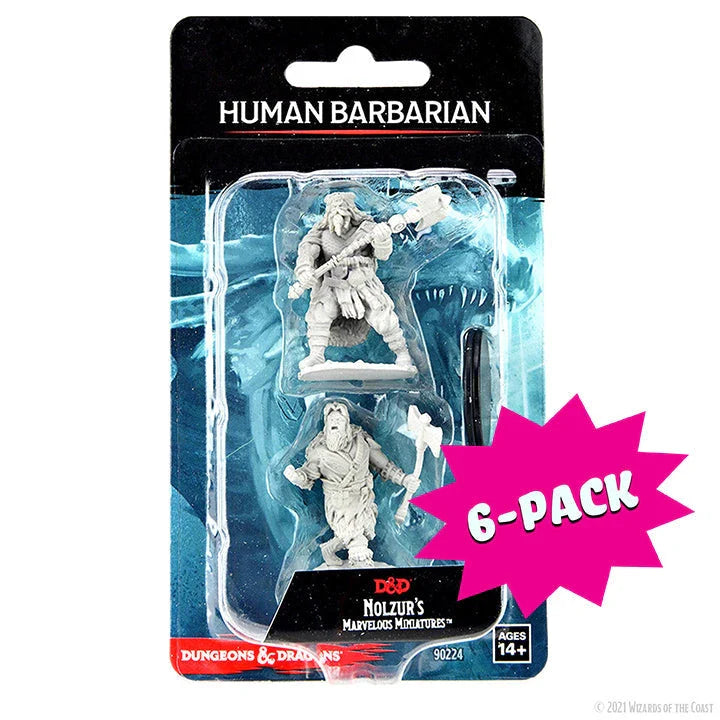Human Barbarian Male (Bundle of 6) (Unpainted)