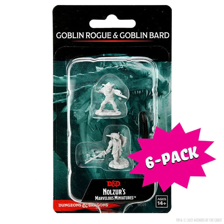 Male Goblin Rogue & Female Goblin Bard (Bundle of 6) (Unpainted)