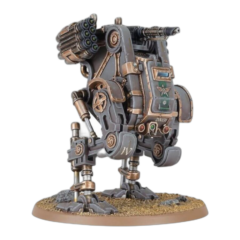 Aethon Heavy Sentinel New on Sprue Aethon Heavy Sentinel, First Release Year: 2024. Material: Plastic. Factions: Imperium Armies. (Unpainted) (New on Sprue) -- Dominate the battlefield with the kit for your Warhammer On Wargame Trader