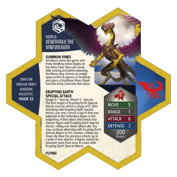 Xenithrax the Vineweaver Miniature Army Card From Heroscape Master Set: Age of Annihilation