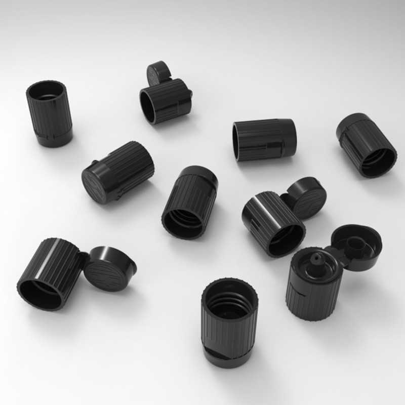 Green Stuff World Flip-Top Dropper Bottle Caps, 15mm Standard Size, Quick-Open Design for Hobby Paints, 10 Pack - 5543