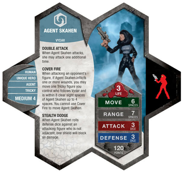 Agent Skahen Prepainted Miniature's Army Card From Heroscape: Promotional Figures on Wargame Trader