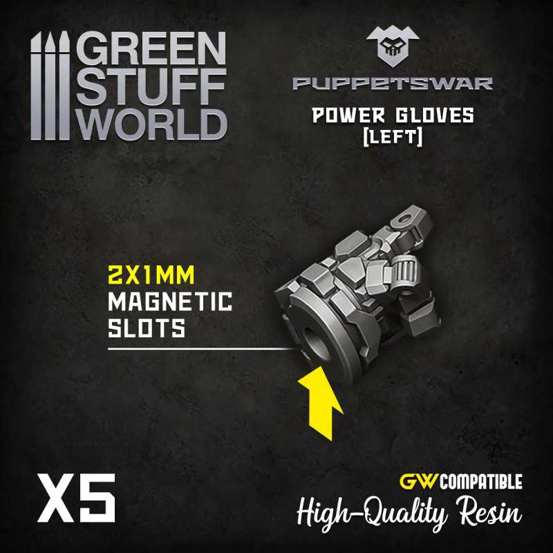 Green Stuff World for Models & Miniatures Power Gloves - Left S301