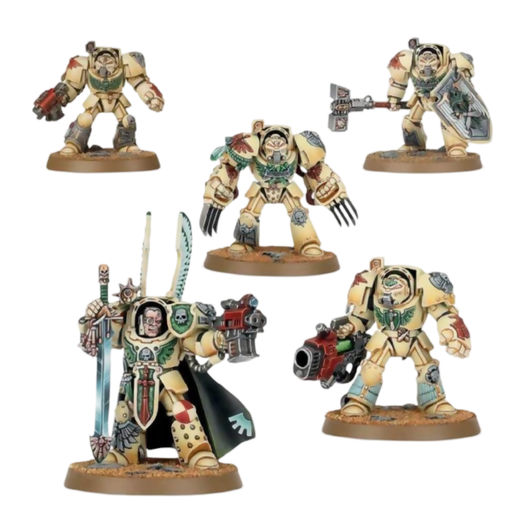 Deathwing Terminator Squad (Custom Painted) (Assembled) Warhammer 40k Miniature
