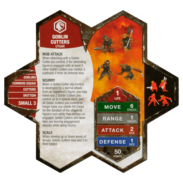 Goblin Cutters Prepainted Heroscape Miniatures Army Card