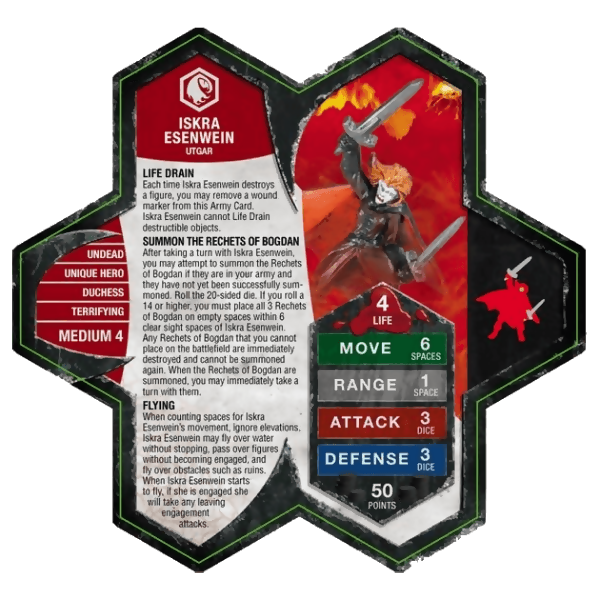 Iskra Esenwein Prepainted Heroscape Miniature Army Card