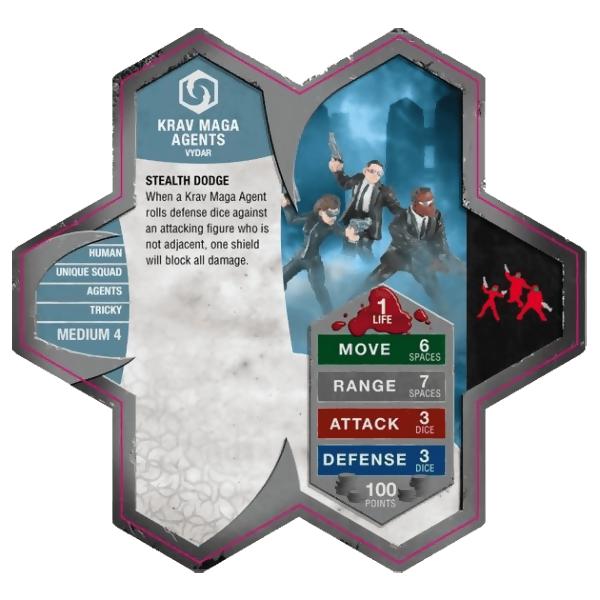 Krav Maga Agents Prepainted Miniatures' Army Card From Heroscape Master Set: Rise of the Valkyrie on Wargame Trader