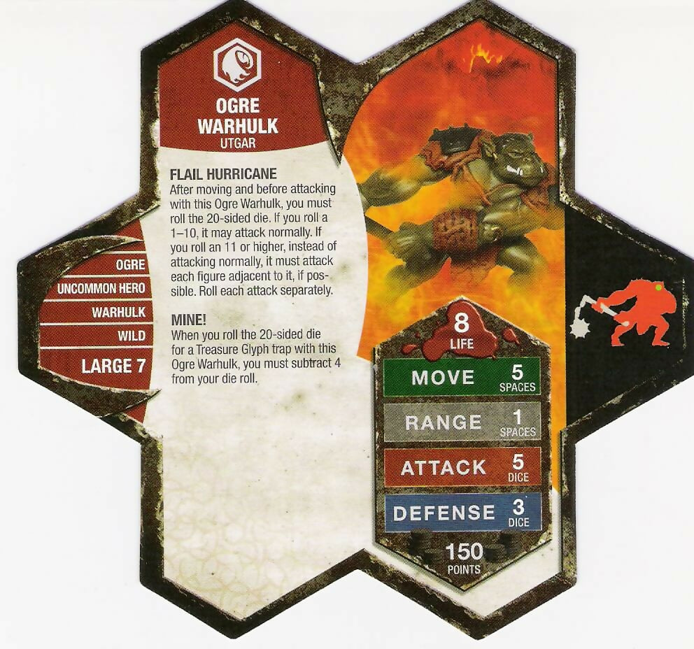 Ogre Warhulk Prepainted Heroscape Miniature Army Card