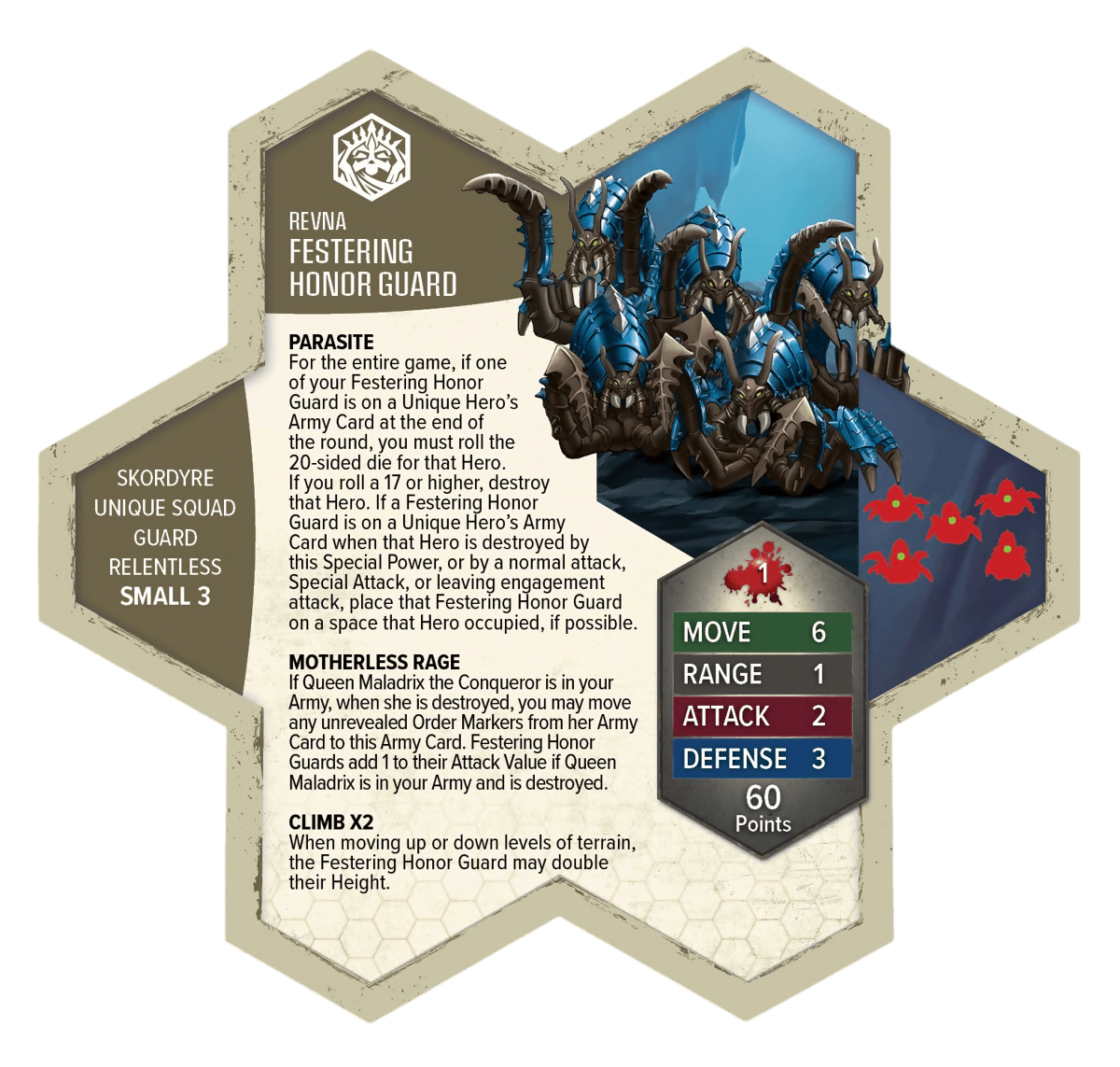 Festering Honor Guard Prepainted Miniatures' Army Card From Heroscape Rising Tide On Wargame Trader