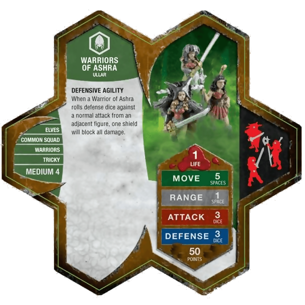 Warriors of Ashra Prepainted Miniatures' Army Card From Heroscape Expansion Set: Thora's Vengeance (Wave 5) on Wargame Trader