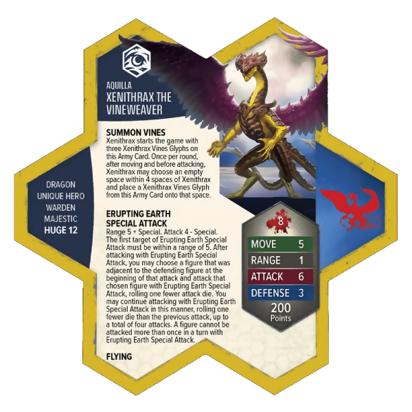 Xenithrax the Vineweaver Army Card From Heroscape Master Set: Age of Annihilation on Wargame Trader