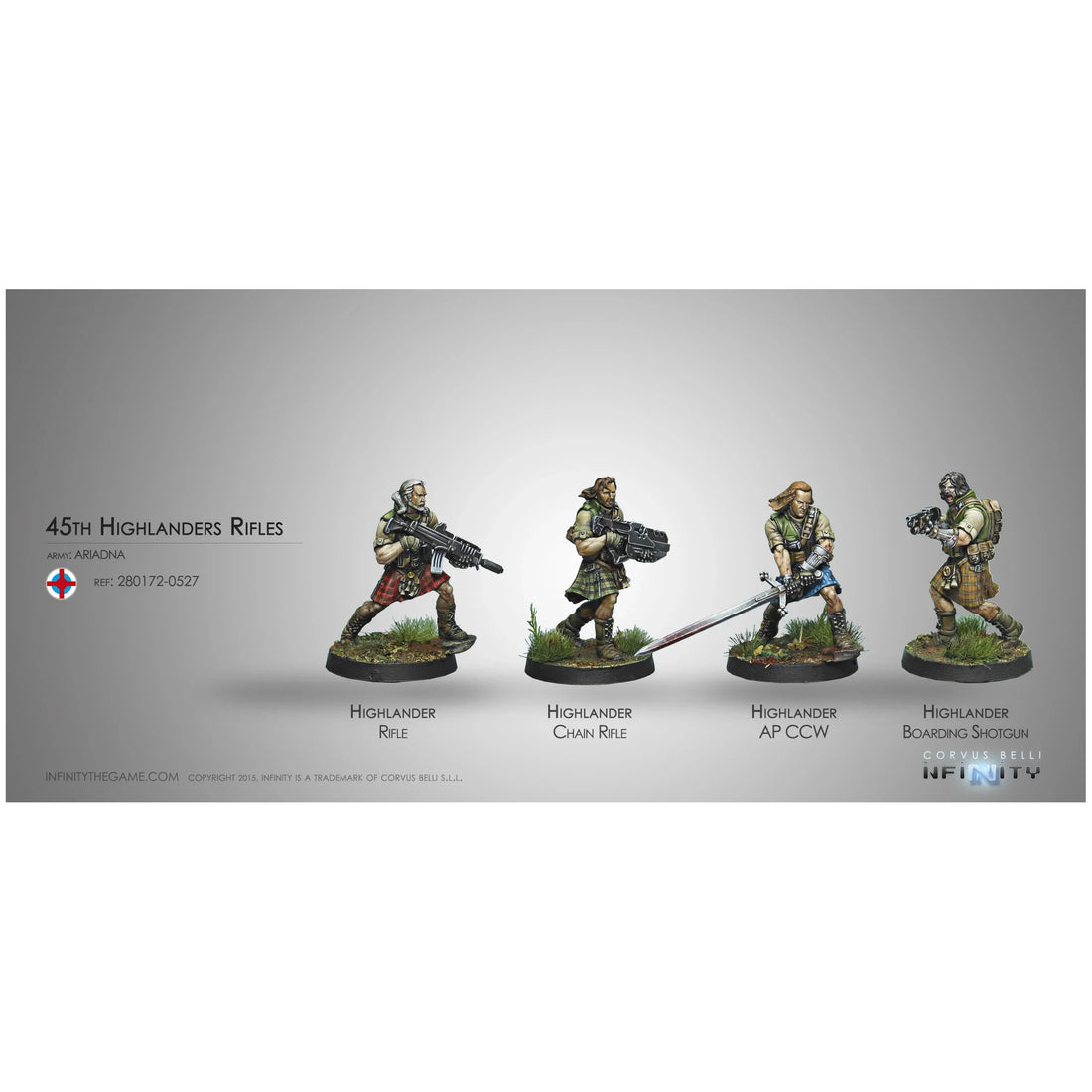 Ariadna: 45th Highlander Rifles (Custom Painted) (Assembled)
