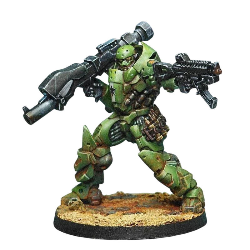Infinity - Heavy Assault Regiment Al Fasid (Heavy RL) Haqqislam (Custom Painted) (Assembled)