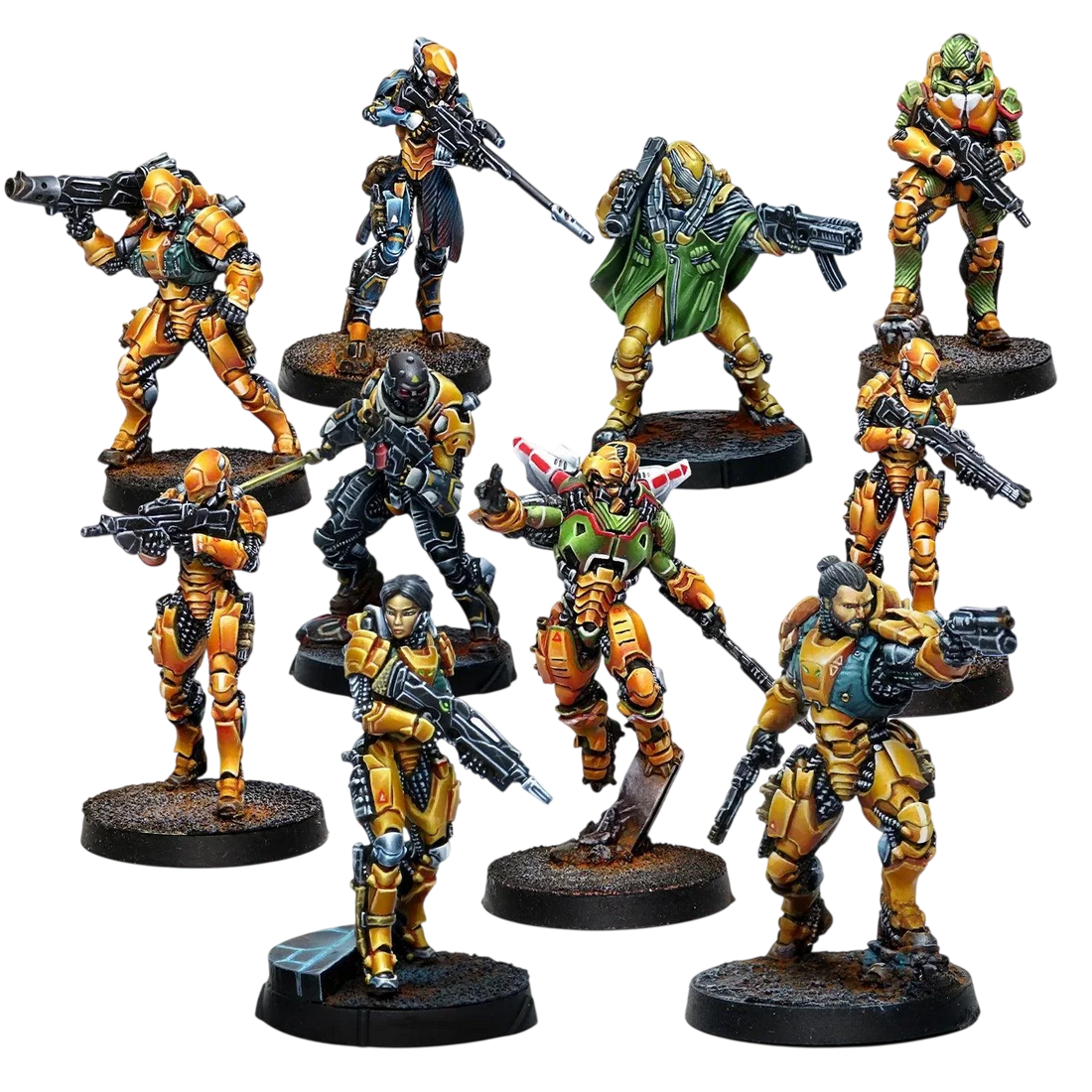 Infinity - Invincible Army Action Pack (Custom Painted) (Assembled)