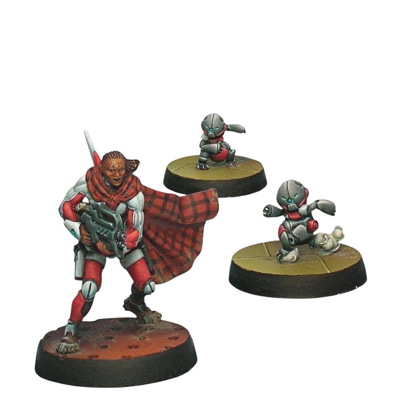 Infinity - Moran Maasai Hunter (Boarding Shotgun, CrazyKoalas) Nomads (Unpainted) (Assembled)
