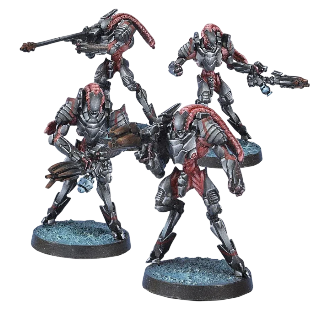 Infinity - Unidron Batroids Combined Army (Custom Painted) (Assembled)