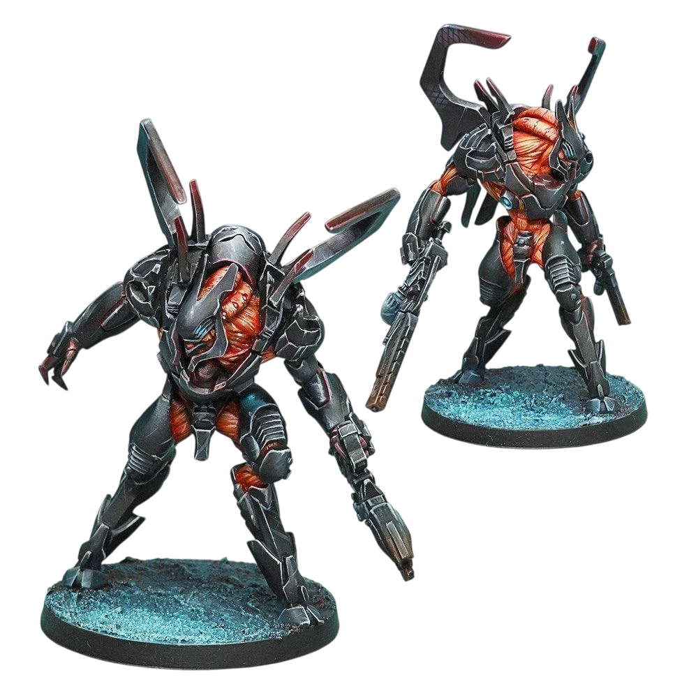 Infinity - Xeodron Batroids Combined Army (Custom Painted) (Assembled)