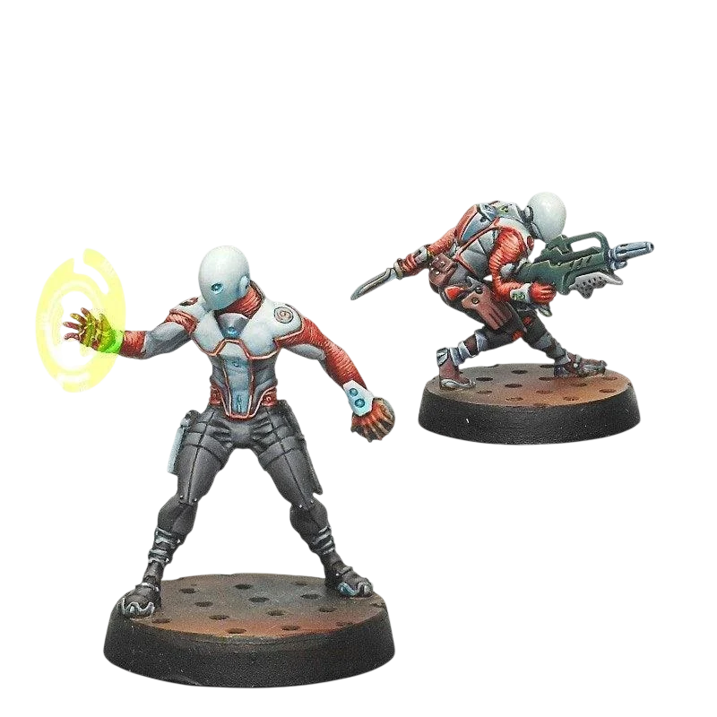 Infinity - Zeros (Combi Rifle/Hacker) Nomads (Unpainted) (Assembled)