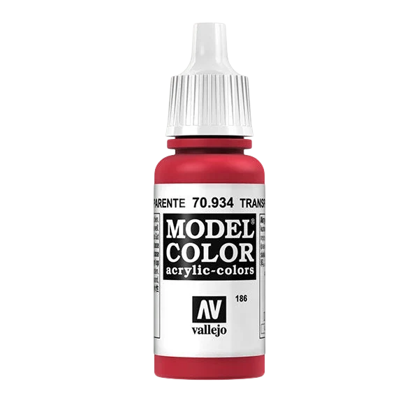 Vallejo Model Color: Transparent Red (70.934, 17ml)
