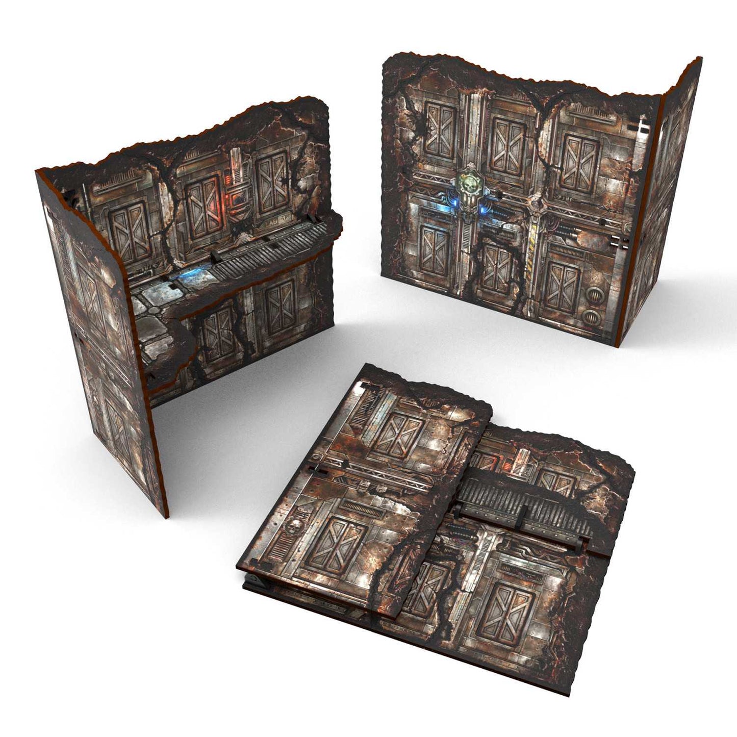 Green Stuff World Matched Play Pre-Painted Foldable Large L-shaped Ruin - Sci-fi