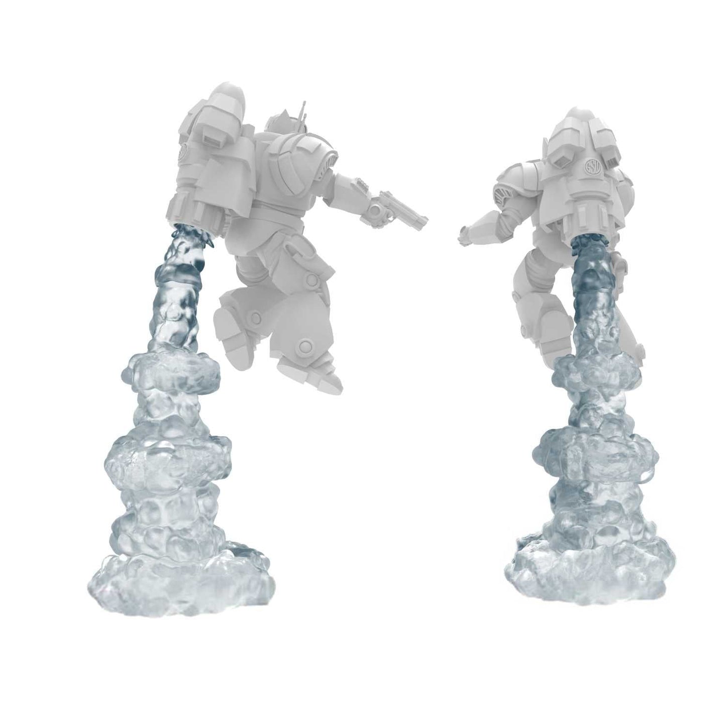 Green Stuff World Modular Clear Ring Smoke Trails for Jump Packs 1:48 - Wargaming
