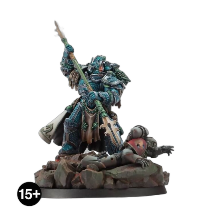Alpharius, Primarch of The Alpha Legion – A Forge World Miniature New In Box Alpharius, Primarch of The Alpha Legion – A Forge World Miniature, First Release Year: 2018. Material: Resin. Factions: Legiones Astartes. (Unpainted) (New In Box) -- Discover the enigmatic Alpharius, the master of deception, with this detailed Warhammer On Wargame Trader