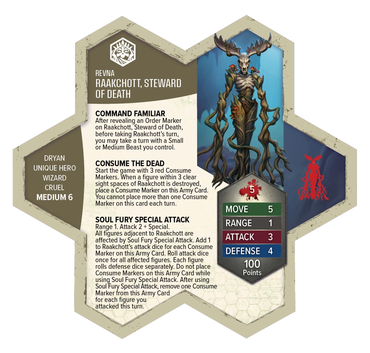 Custom Painted Raakchott, Steward of Death Army Card