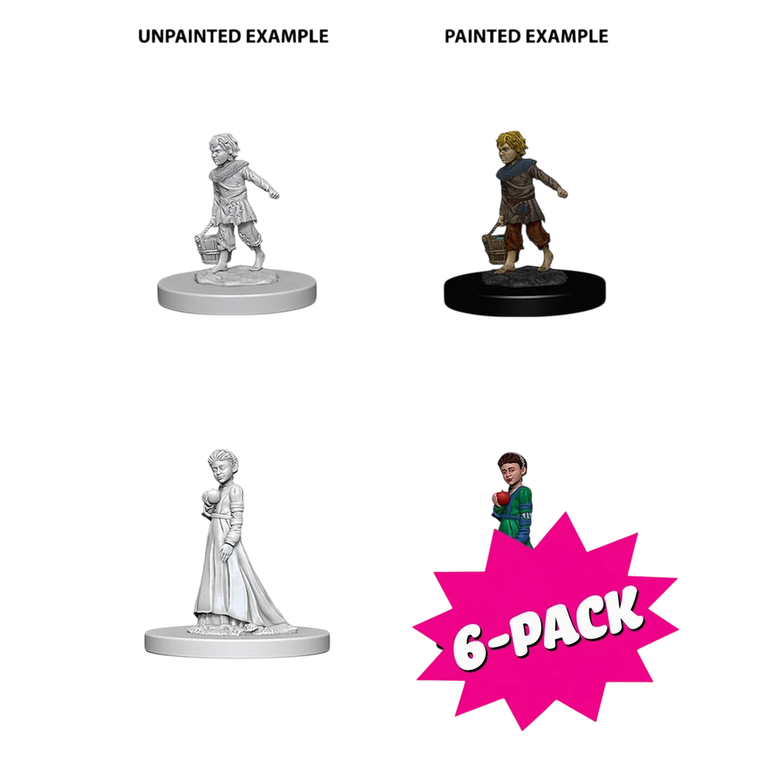 Pathfinder Battles Deep Cuts: Children (Bundle of 6) (Custom Painted)