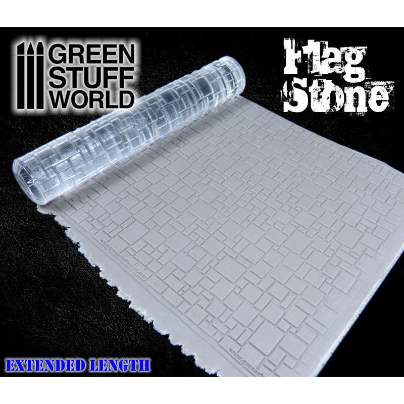 Green Stuff World Rolling Pin Flagstone 1676 - Cobbco