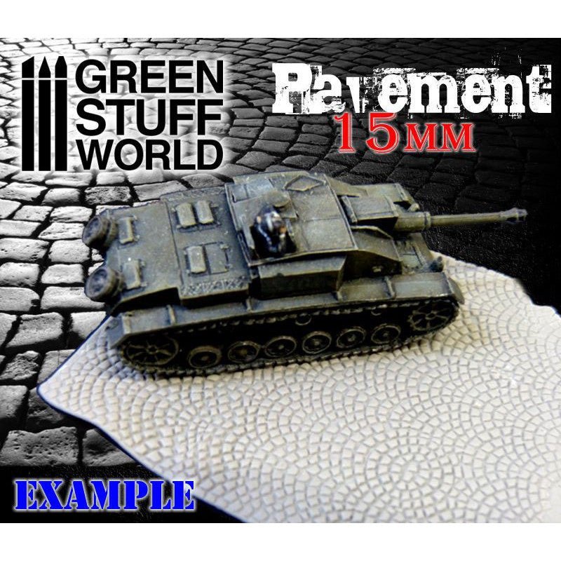 Green Stuff World Rolling Pin Pavement 15mm 1627 - Cobbco