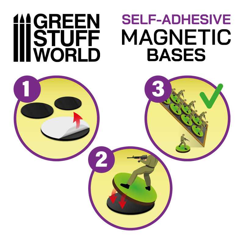 Green Stuff World for Models & Miniatures Magnetic Bases Round 60mm 10867