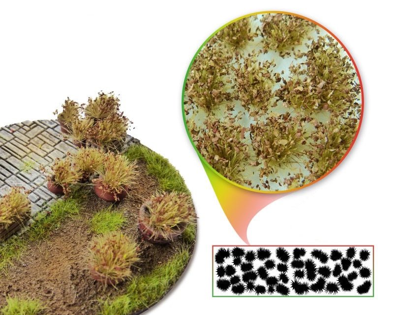 Green Stuff World for Models & Miniatures: Shrub Tufts - 6mm Brown 10746 - Cobbco