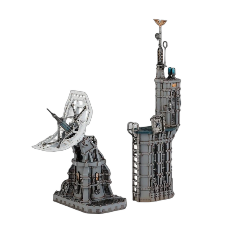 Battlezone Fronteris Vox Antenna and Auspex Shrine Unpainted New on Sprue Warhammer 40k Terrain