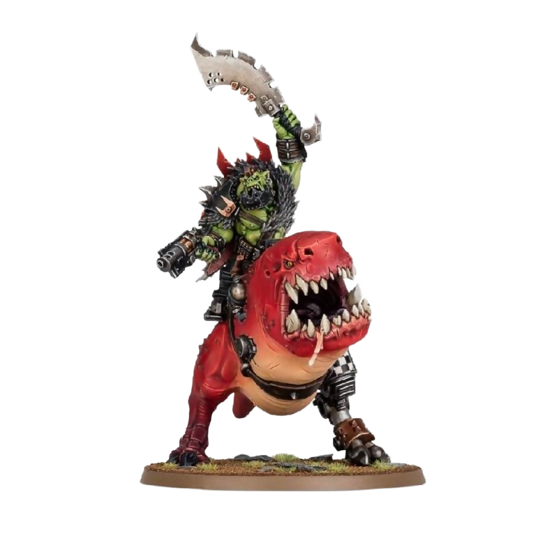 Beastboss on Squigosaur (Custom Painted) (Assembled) From Warhammer 40k on Wargame Trader