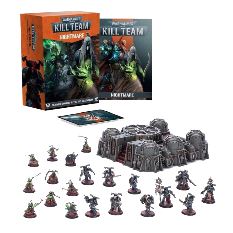 Kill Team: Nightmare New In Box Warhammer 40,000 Kill Team: Nightmare, First Release Year: 2024. Material: Plastic. Factions: Chaos Armies and Xenos Armies. (Unpainted) (New In Box) -- Dive into the dark narrative of Kill Team On Wargame Trader