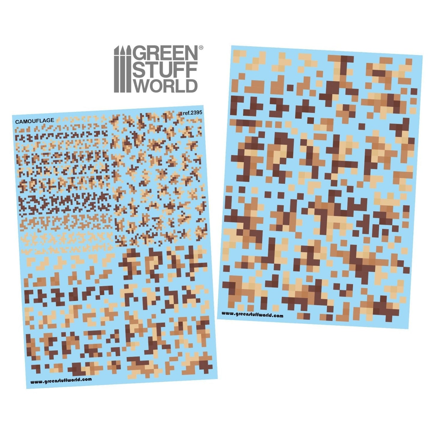 Green Stuff World Waterslide Decals - Digital Desert Camo - Wargaming and Modeling