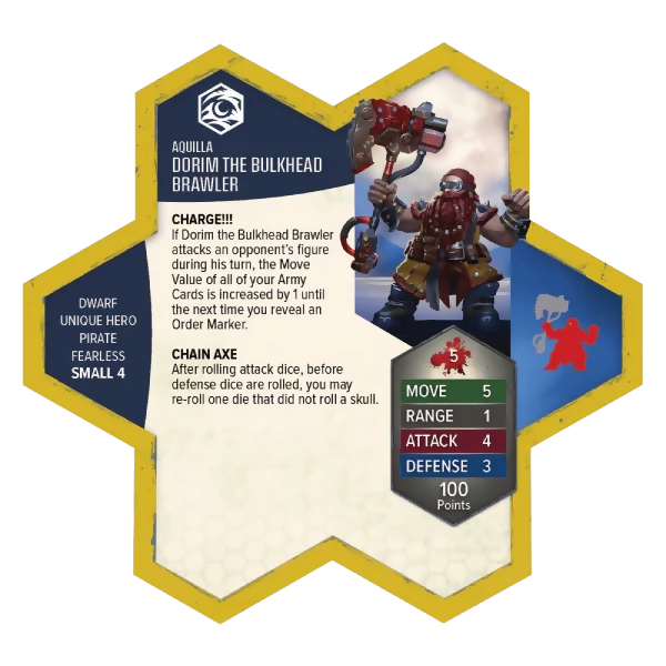 Dorim the Bulkhead Brawler Custom Painted Miniature Army Card From Heroscape Master Set: Age of Annihilation on Wargame Trader