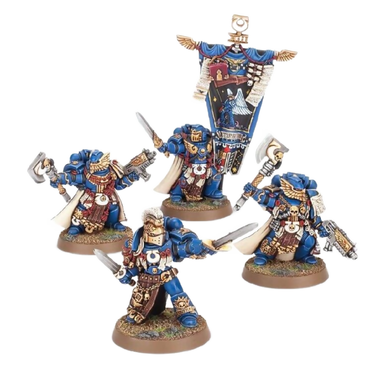 Ultramarines Honour Guard New In Box Ultramarines Honour Guard, First Release Year: 2004. Material: Varied. Factions