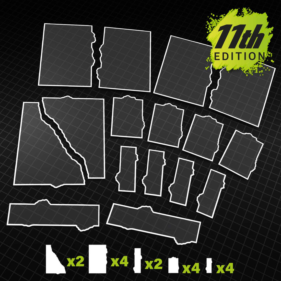 Green Stuff World 11th Edition Glasspack Footprints 40k compatible - Wargaming