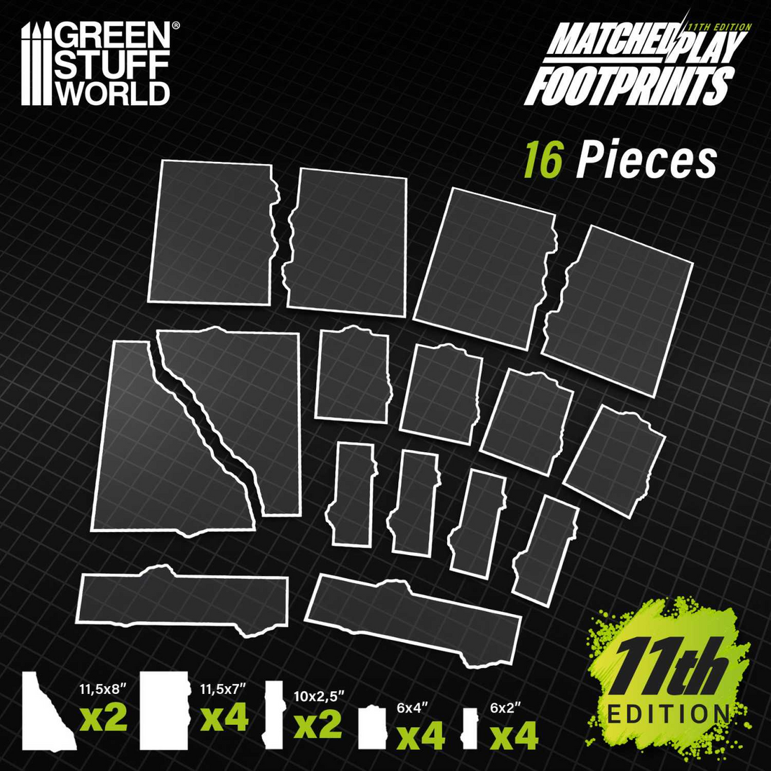 Green Stuff World 11th Edition Glasspack Footprints 40k compatible - Wargaming