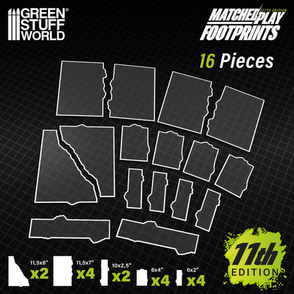 Green Stuff World 11th Edition Glasspack Footprints 40k compatible - Wargaming